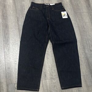 Women’s Cropped Dark Indigo Jeans — Classic Relaxed Fit